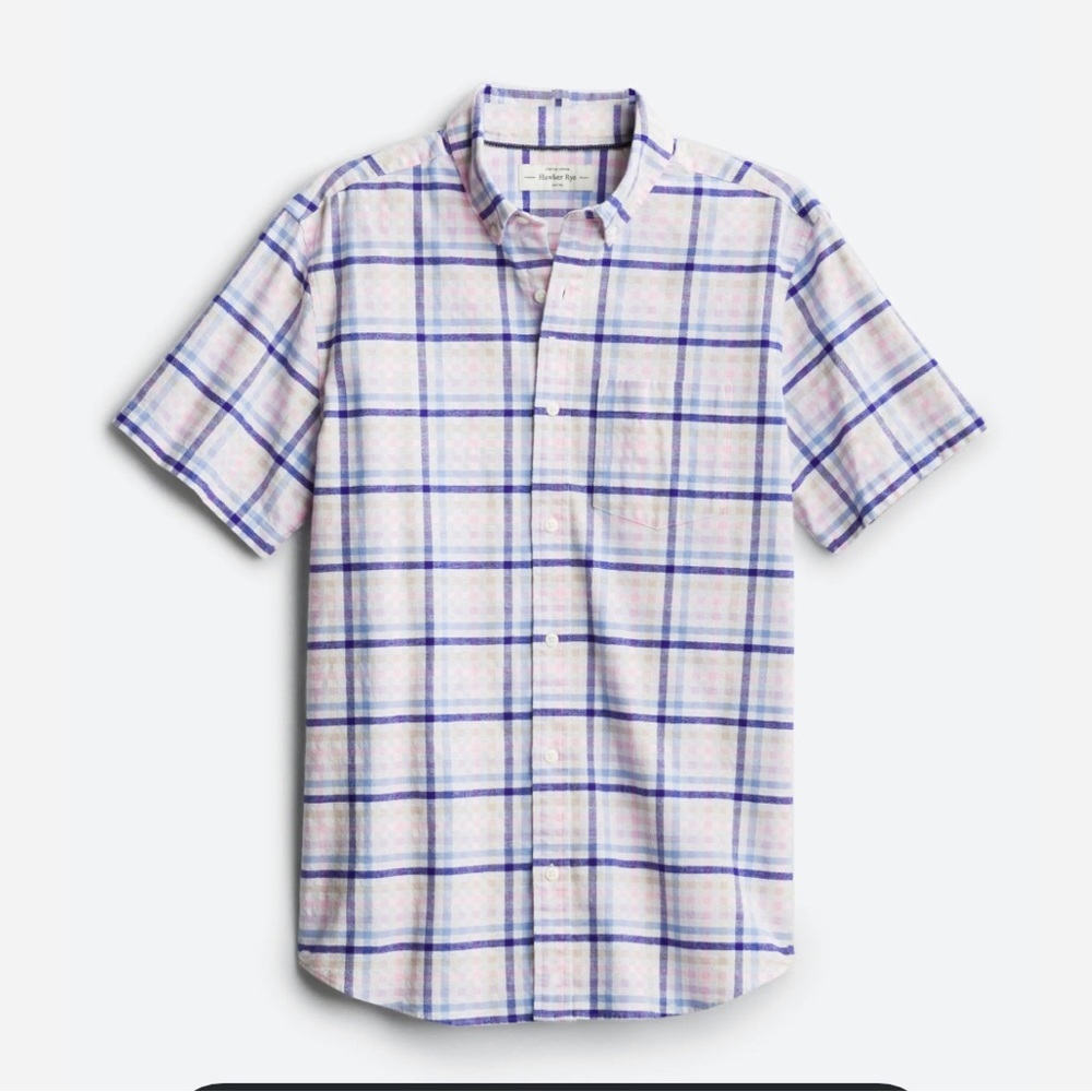 Hawker Rye Modern Short Sleeve Stretch Oxford (XL Tall)